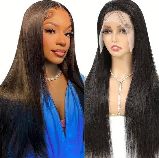 Ready to Ship 13x4 Transparent Lace Front Virgin Human Hair Wig - 8-32 Inches Straight