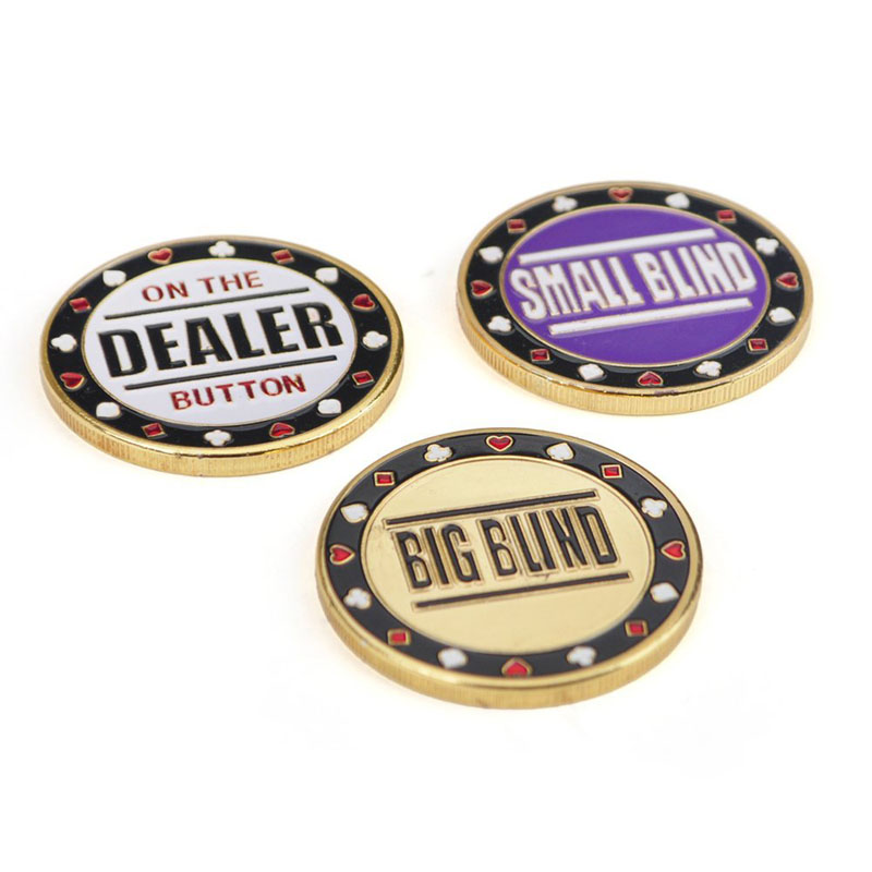 Chip Poker Metal Buttons