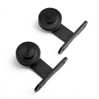 Indoor mini sliding barn door closet hardware kit