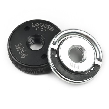 Quick Release Flange Nut Set M14 Screw for Angle Grinder 115-230 Grinders - Black
