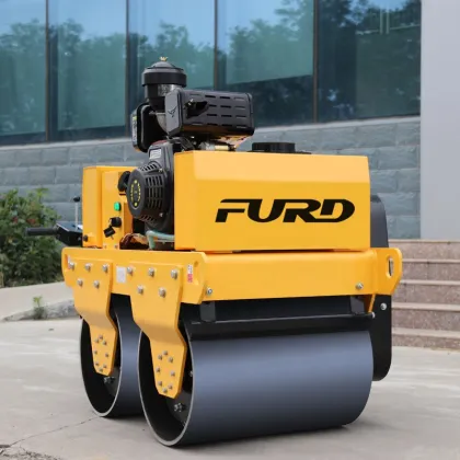 Hand push human drive 450mm single drum mini case road roller FYL-S600C