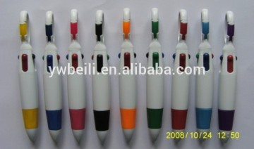 4 color pen with lock catch,Promotional 4 color pen,Plastic 4 color pen