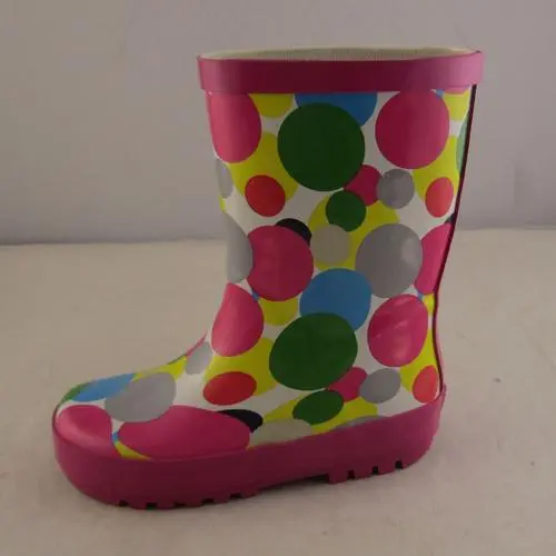 Children's Polka Dot Printing Rubber Rainboots