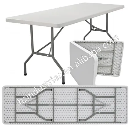 The utility wood round folding dining table