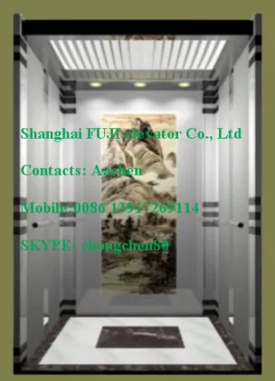 Shanghai FUJI Hairline steel stainless passenger elevator