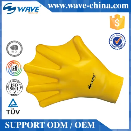 Silicone Training Paddles Swimming Hand Fins Waterproof Swim Glove