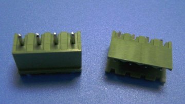 4 pin single row straight angle terminal block connector