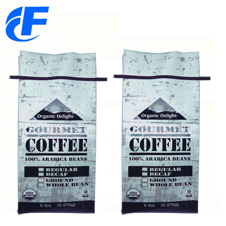 Hot selling square bottom side coffee bag