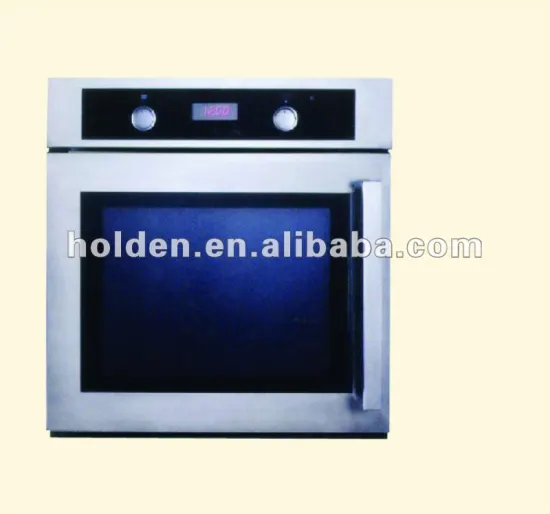 black color built- in double convention electric oven with Hi-Q