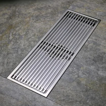 Stainless Steel Linear Shower Floor Drain - Rectangular Shower Drain