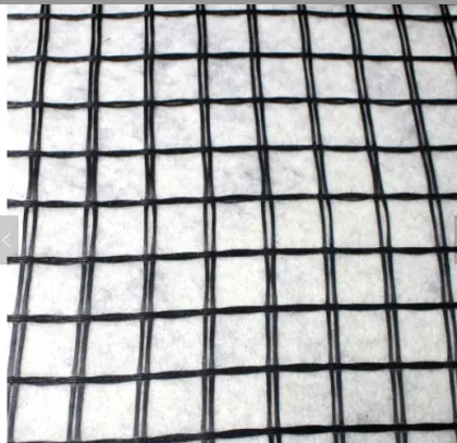 Geogrid Fiberglass Geogrid Bonded To Nonwoven Fabric