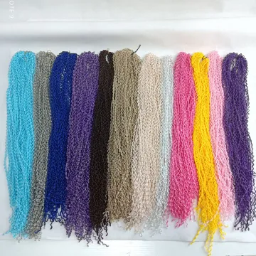 Zizi Braiding hair Micro Zizi Ombre Blonde Purple Blue Grey colors Synthetic Box Braids hair micro Zizi Crochet Braids Hair