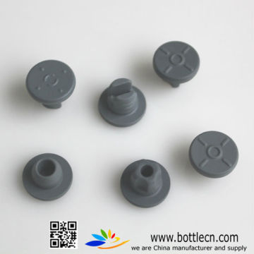 various 13mm grey serum vial stoppers made of natural rubber and contain NO latex
