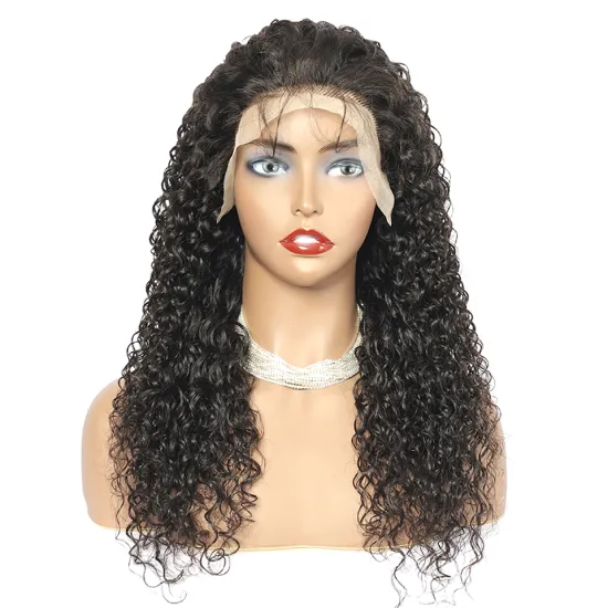 13*4 Transparent HD Lace Frontal Human Hair Wigs 10A Water Wave Curly Virgin Raw Hair Wig Glueless Unprocessed Lace Front Wigs