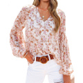 Women Boho Floral Print Blouse Shirts