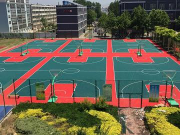PP portable basketball sports outdoor court plastic tiles
