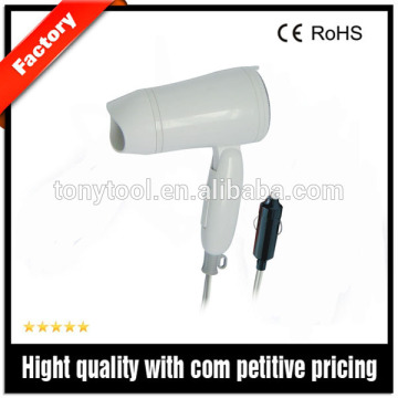 Mini Folding Travel Hair Dryer/12V Travel Blow Dryer/ Foldable Travel Dryer In Car Use