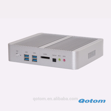 2017 Fanless Core i5 Mini Pc i5-5200U on board , 2.2Ghz, Dual LAN,Dual Display, HD Graphics 5500 Support win OS/Linux
