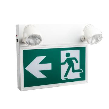 Canada Standard 120-347V Steel Hose LED Emergency Exit Sign with Spotlight