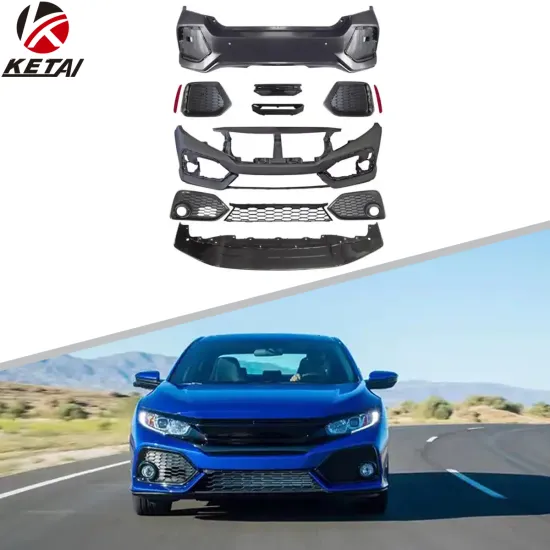 2016 SI Style Car PP ABS Bumper Lip Kit for HONDA CIVIC 2016-2022