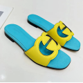 women designer flip flops Leather slides