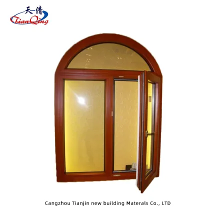 Antique Curved Solid Wood Window Frame