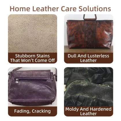 Home Care Leather Cleaner Liquid for Genuine Leather Goods - Decontamination & Maintenance