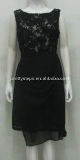 Pretty Steps wholesale clothing China black sexy long prom evening dress 2015