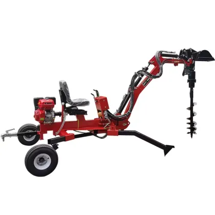 13.5hp 15hp gasoline engine power towable ATV backhoe