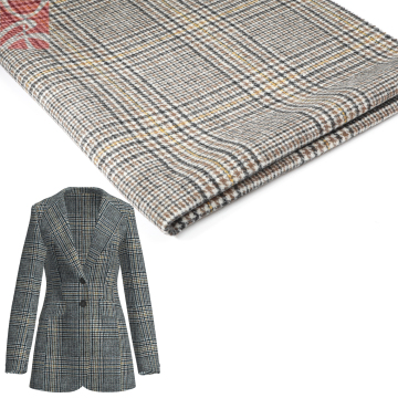 podwójnie twarz kratowy sprawdź tweed tweed tkaninę pod kątem płaszcza