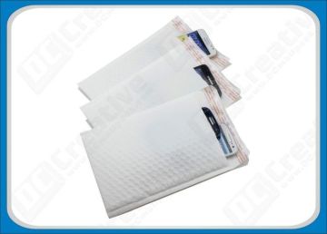 White Smooth Ldpe Poly Bubble Envelopes , Flexible Padded Mailing Bags