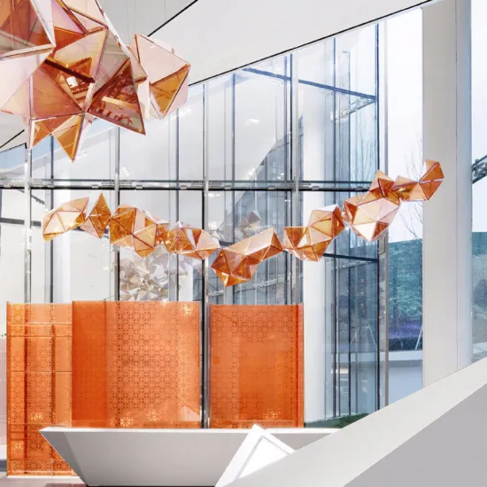 Bespoke Shape Acrylic Chandelier for Custom Project Hall Hotel Lobby Decoration Lighting