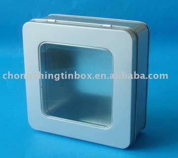 Square Tin Box With PET Window