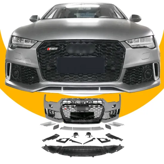 2016-2018 RS7 Body Kit for Audi A7 C7.5 - Front Bumper with Grill Auto Modified PP Material