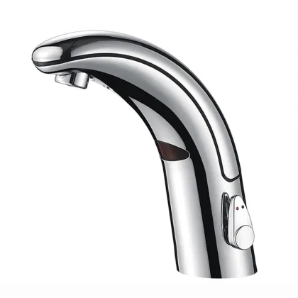 Bathroom Hot Cold Water Mixer Tap with Integrated Induction Basin Sensor Faucet
