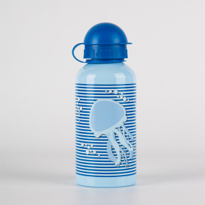 Botella de agua de aluminio para niños con gorra
