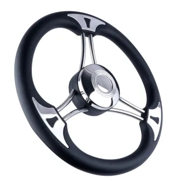 Stainless Steel Fishing Boat Accessories with PU Foam Cover - Boat Steering Wheel