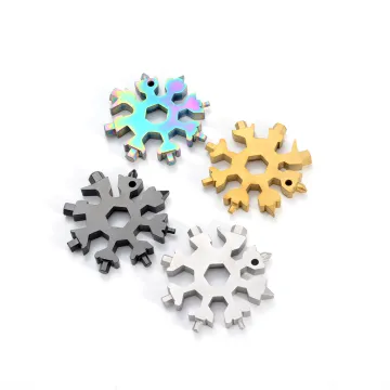 18-in-1 Snowflake Multi-Tool Pocket Wrench and Socket Set