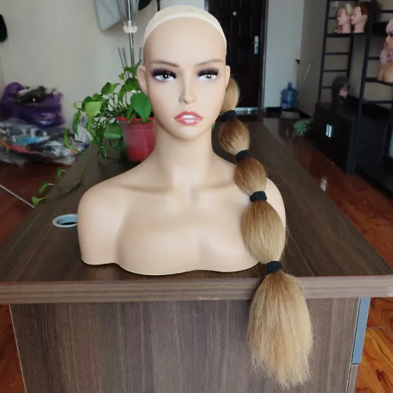 Straight Hair Bubble Ponytail Synthetic Clip in Drawstring Bubble Lantern Shape Pony Tail Hair Extensions