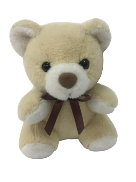 Peluche orso beige con nastro