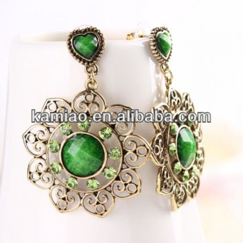 2014 ladies fashion rose stud heart shaped earring jewellery