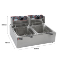 6+6L Silinder Double Cylinder Baskets Double Electric Fryer