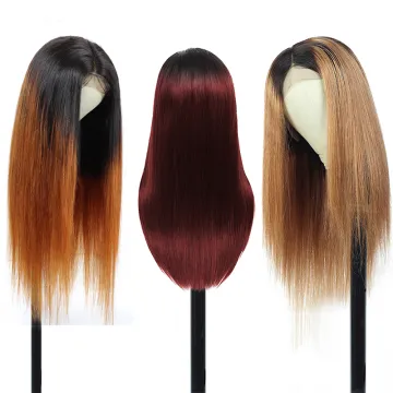 Real red Color Blonde curly Human hair wigs wavy Dropship human hair wigs Ombre hair wig