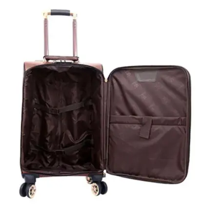 China manufacturer custom pu colourful trolley luggage bag tourister trolley bag