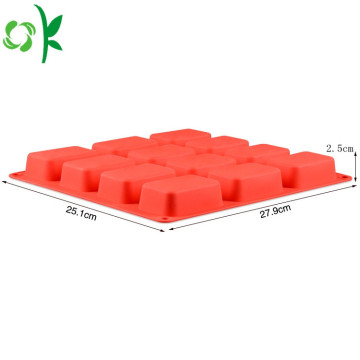 Silicone Soap 12 Cavity Rectangle Bar Soap Mold