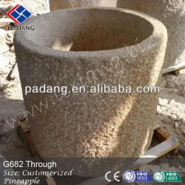 Garden outdoor trough sink, G682 yellow granite trough