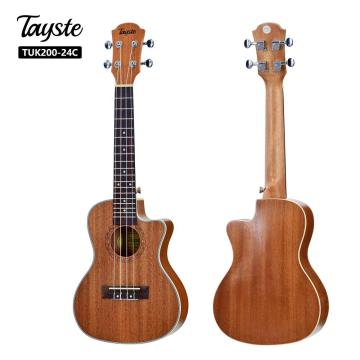 Hochwertiger Großhandel beliebter 24 '' Konzertgröße Ukulele