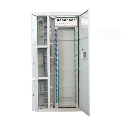 Triple play fiber optic wiring cabinet