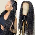 Unprocalessed 4x4 ti ko ni opin wigs Peruvian Peruvian Iru omi bibajẹ Rebmy Win Fun Black Orun