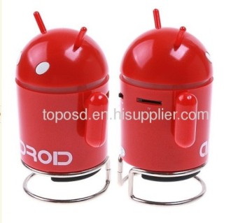 Android Robot Creative Gift Speaker Beatiful Speaker Support Tf Card Fm Radio 